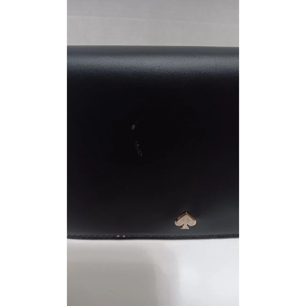 Kate Spade Black Leather Classic Open Large Designer Wallet - Picture 3 of 7
